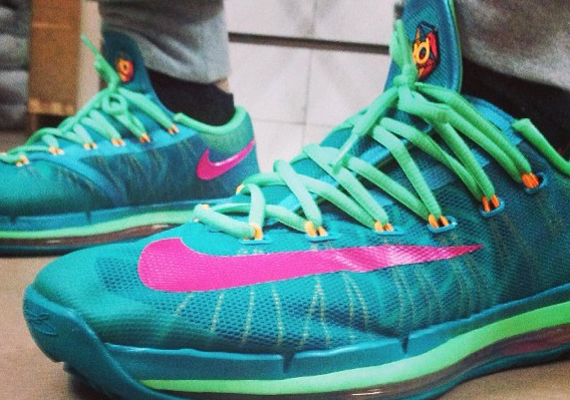 Nike Kd 6 Tribal Green Vivid Pink Night Shade