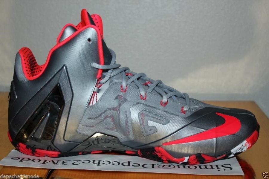 Nike Lebron 11 Elite Wolf Grey Crimson Cool Grey Black 10