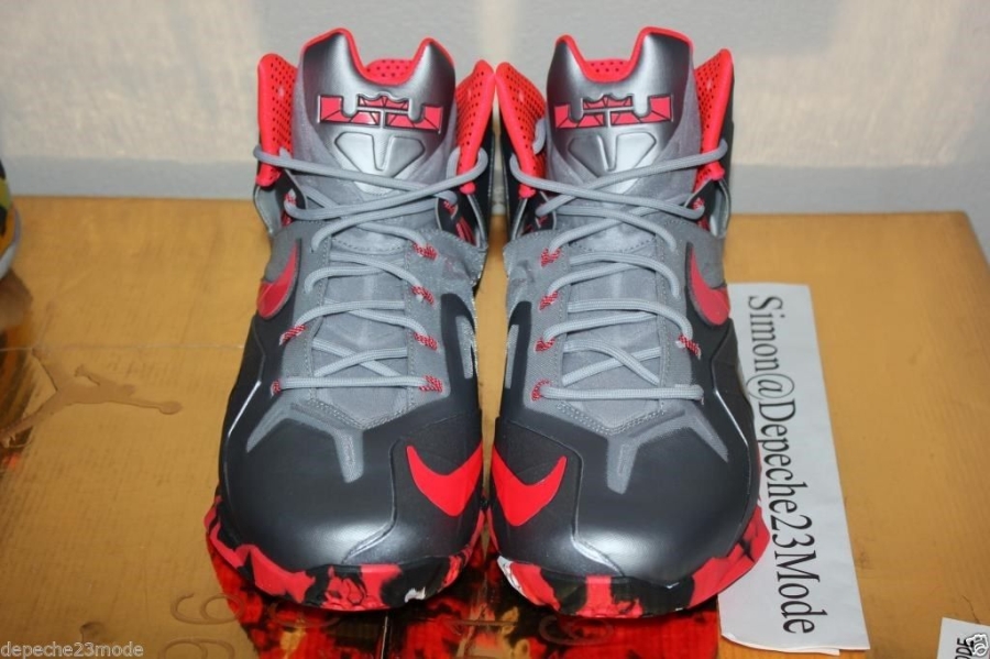 Nike Lebron 11 Elite Wolf Grey Crimson Cool Grey Black 12