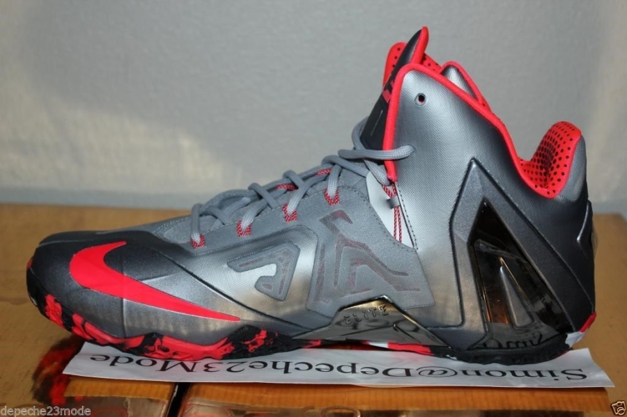 Nike Lebron 11 Elite Wolf Grey Crimson Cool Grey Black 2