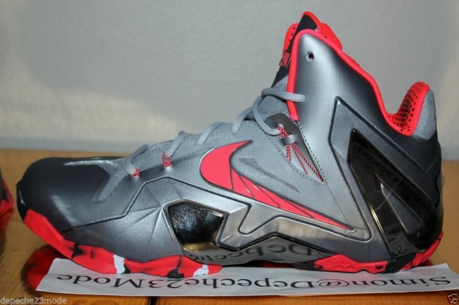 Nike Lebron 11 Elite Wolf Grey Crimson Cool Grey Black 4