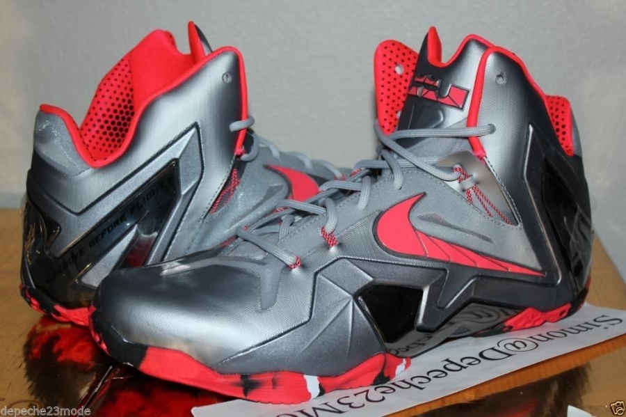 Nike Lebron 11 Elite Wolf Grey Crimson Cool Grey Black 7