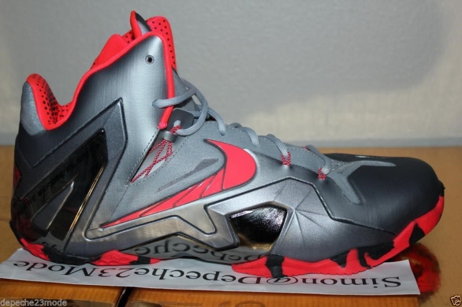 Nike Lebron 11 Elite Wolf Grey Crimson Cool Grey Black 9