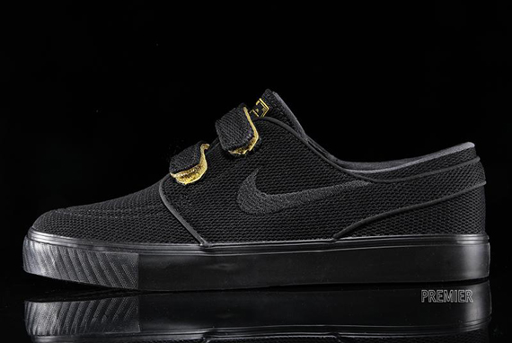 Nike Sb Stefan Janoski Velcro Black Yellow 1