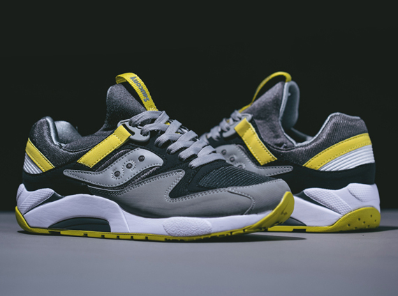 Saucony Grid 9000 Grey Black Yellow