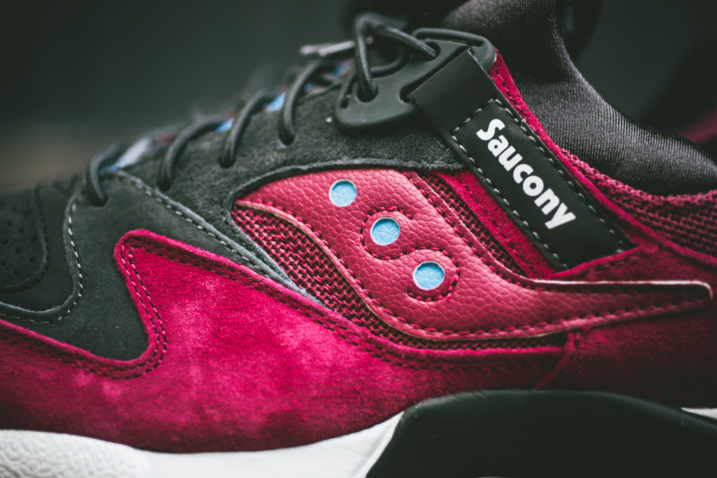 Saucony Grid 9000 Maroon Black Blue 02