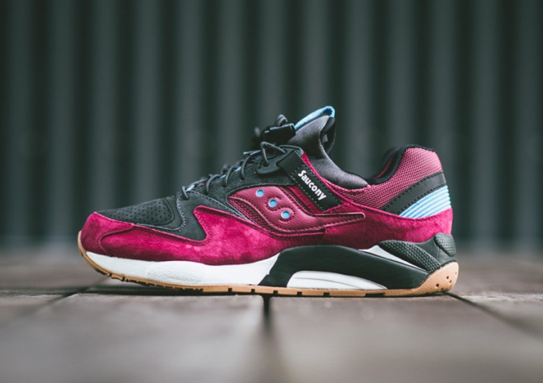 Saucony Grid 9000 – Maroon – Black – Blue