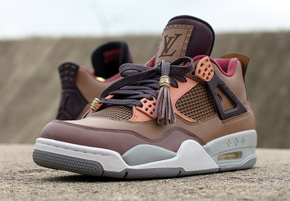 Air Jordan 4 “Patchwork Louis Vuitton Don” by Dank Customs