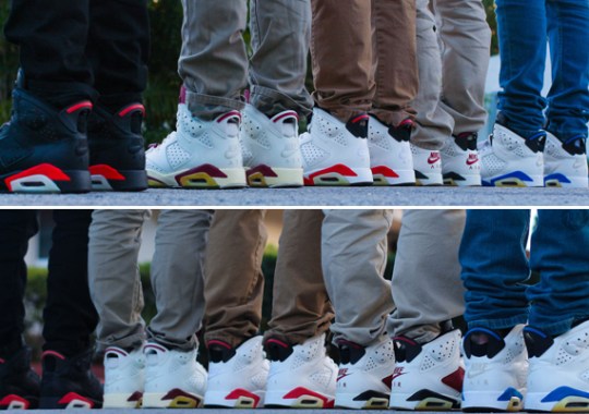 A Complete Set of Restored Air Jordan 6 Originals