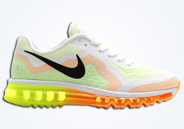 Nike Air Max+ 2014 - White - Atomic Mango - Volt - Black