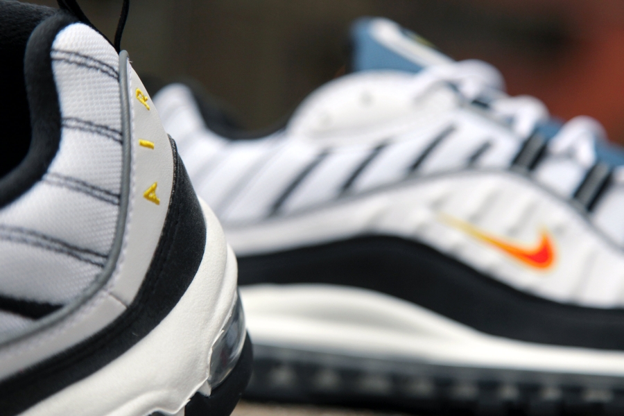 Nike Air Max 98 White Team Oragne Metallic Silver 02