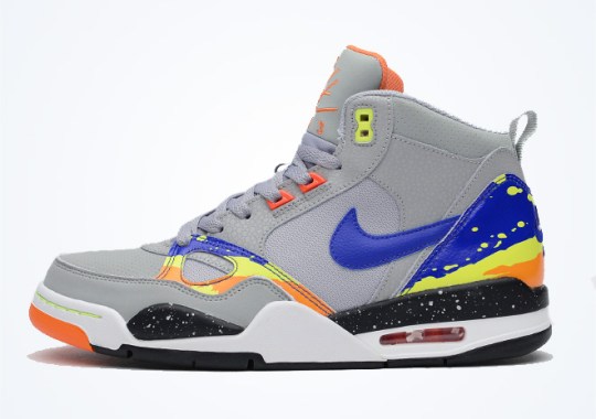 Nike Flight ’13 Mid – Mid Base Grey – Game Royal – Mandarin – Volt