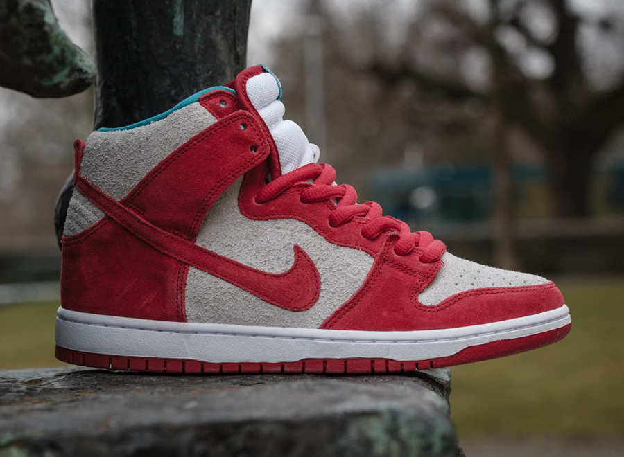 Nike SB Dunk High - Gym Red - Teal