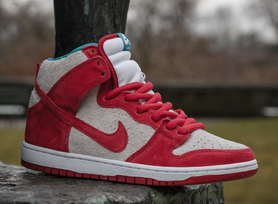 Nike Sb Dunk High Gym Red Teal 2