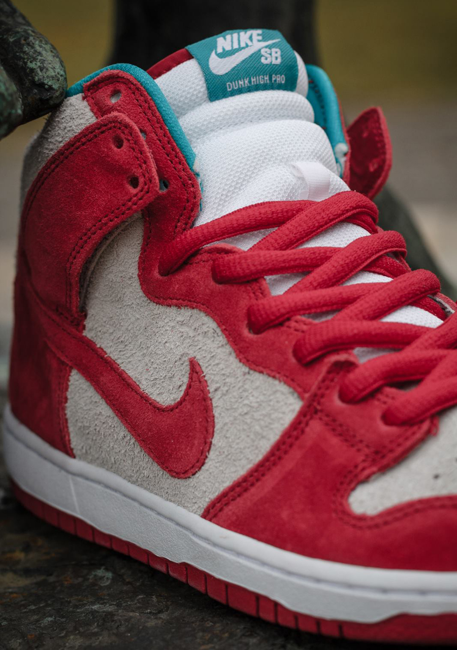 Nike Sb Dunk High Gym Red Teal 4