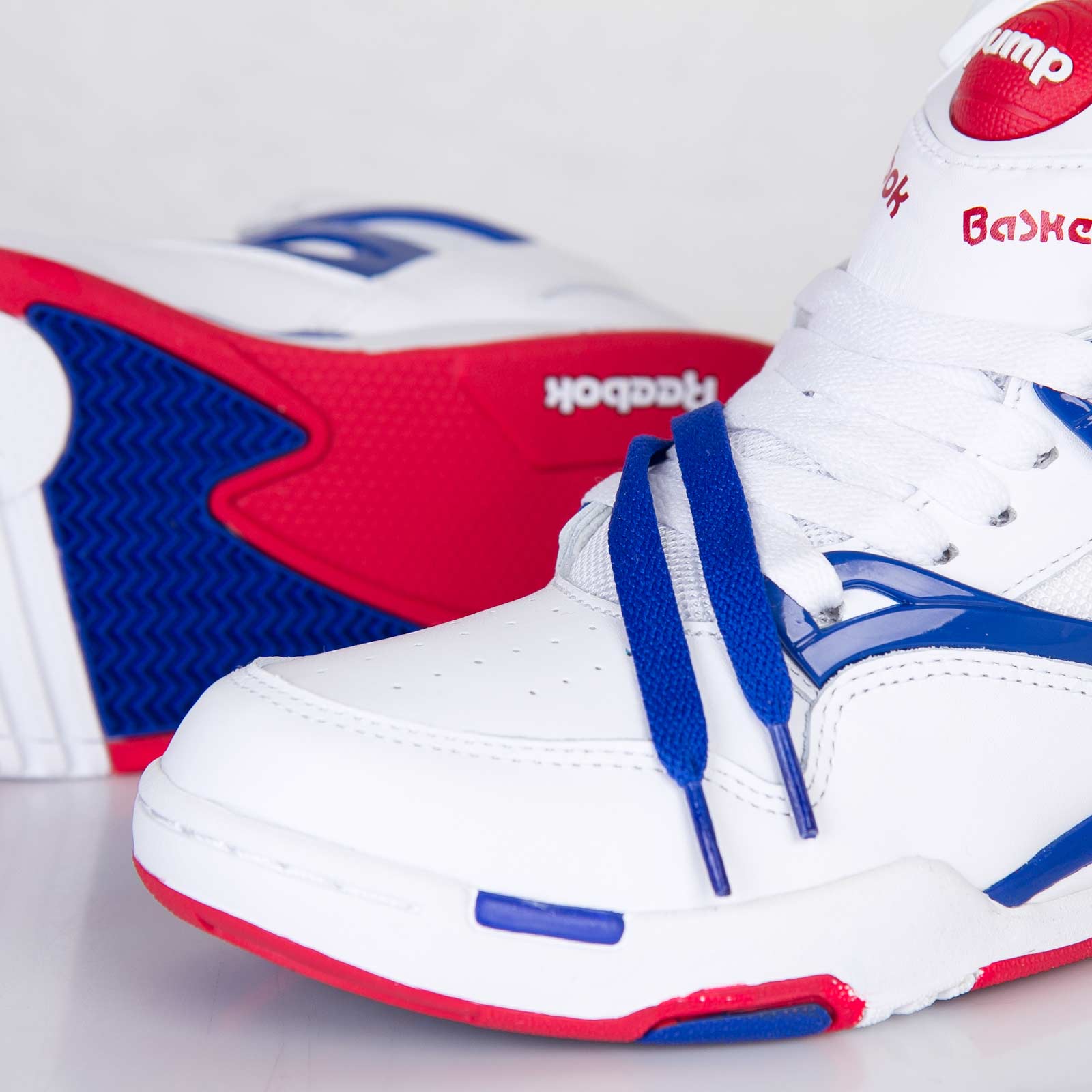 Reebok Pump Omni Lite White Reebok Royal Red 06