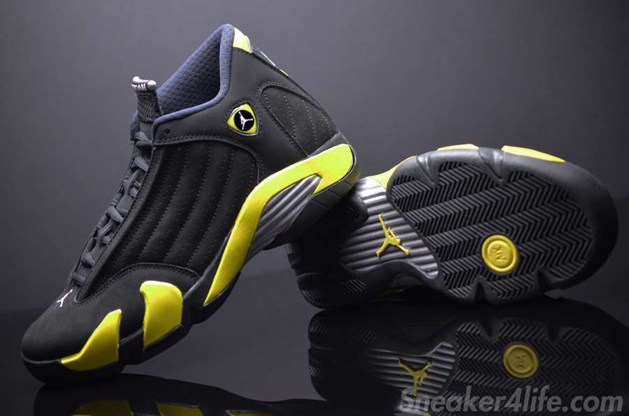 Air Jordan 14 Retro Black Yellow Thunder 3