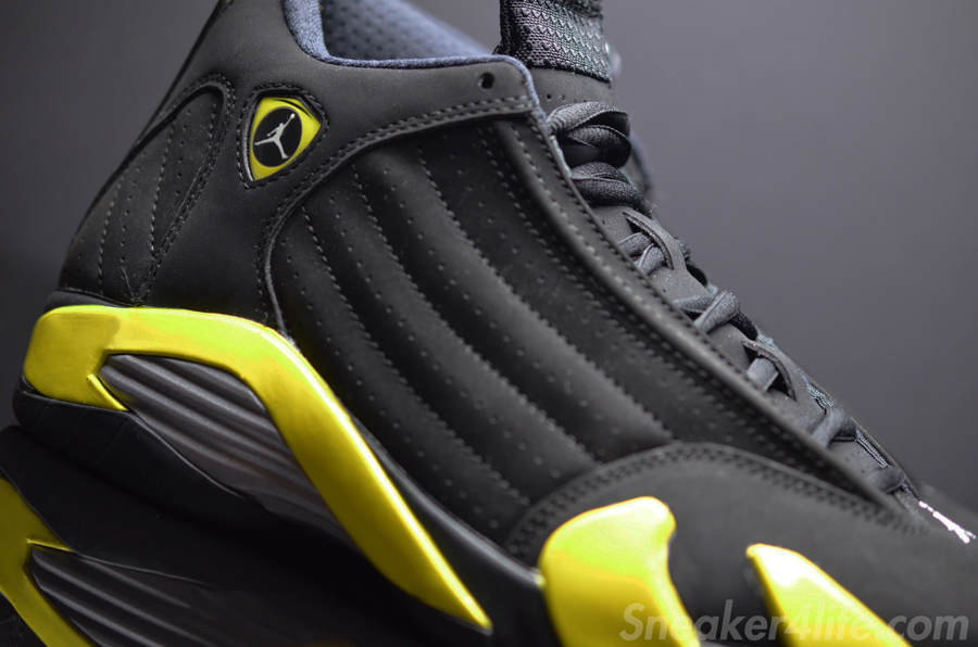 Air Jordan 14 Retro Black Yellow Thunder 4