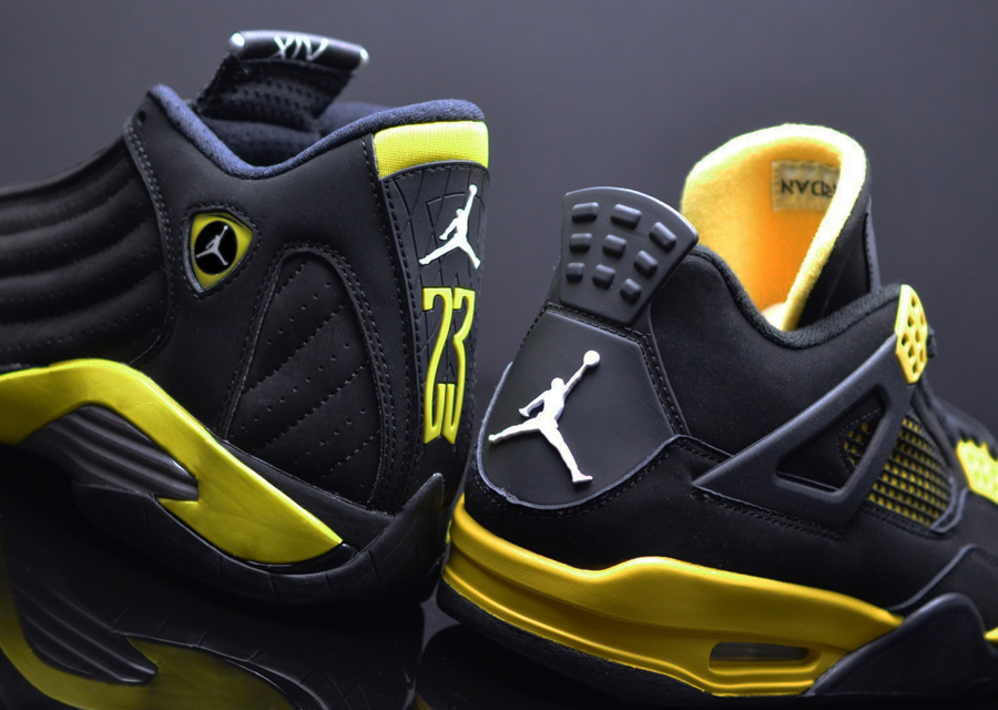 Air Jordan 14 Retro Black Yellow Thunder