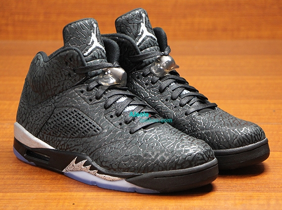 Black Metallic Air Jordan 3lab 5 08