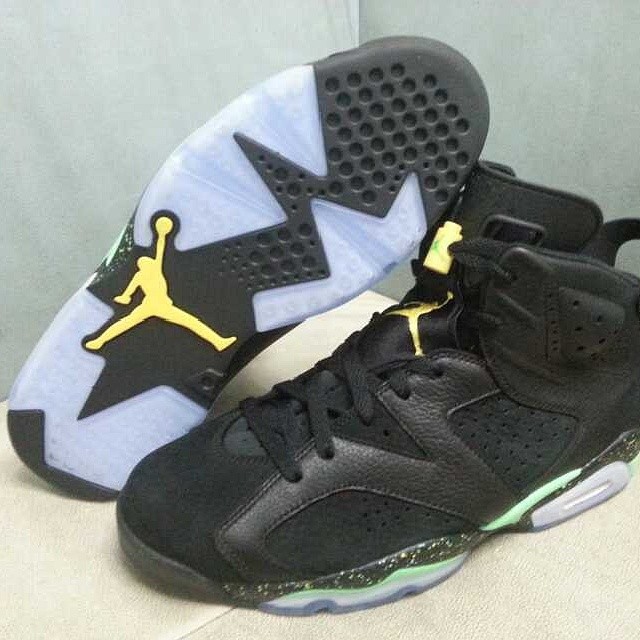 Jordan Vi Black Venom Green Speckle 05
