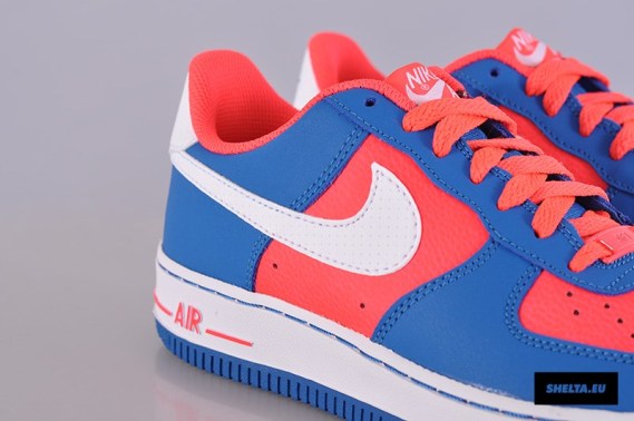 Nike Air Force 1 Low Gs Laser Crimson Blue 07