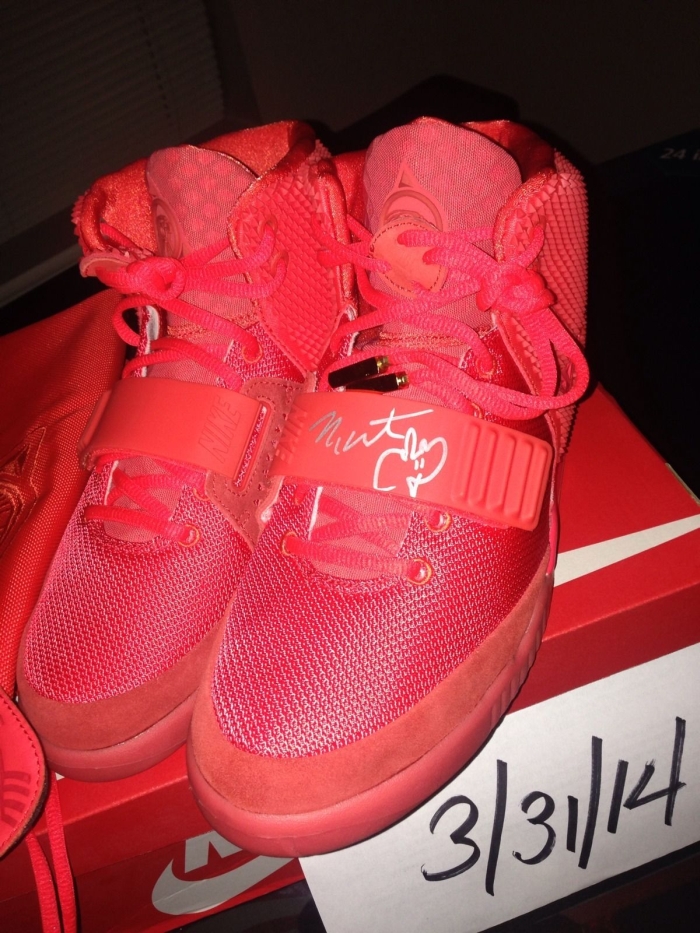Nike Air Yeezy 2 Red October Kanye West Signed 3