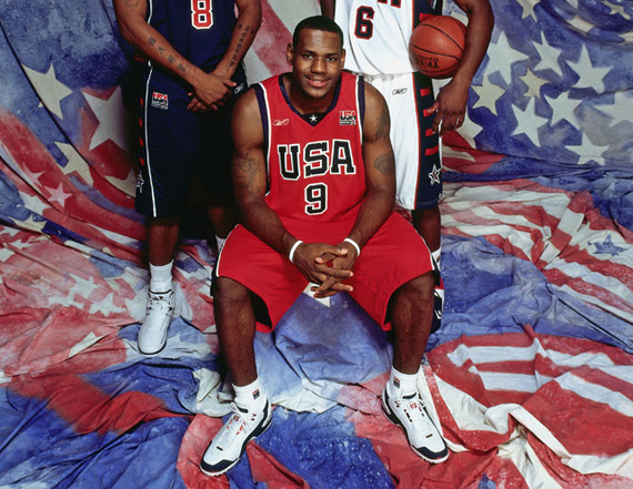 LeBron James' Nike Air Zoom Generation "Team USA" PE for the 2004 Olympics