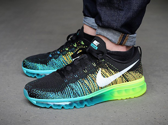 Nike Flyknit Air Max - Black - White - Turbo Green - Volt