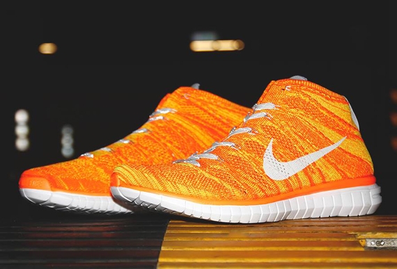 Nike Free Flyknit Chukka - Orange - Volt