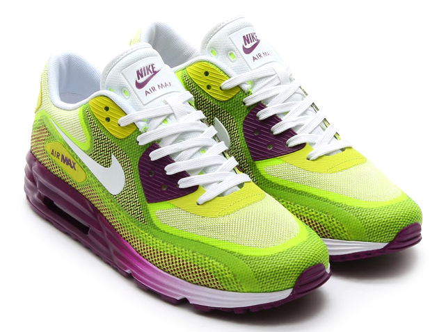 Nike WMNS Air Max 90 Lunar C3.0 - Bright Grape - White - Venom Green