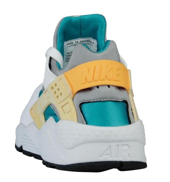 Nike Womens Huarache White Atomic Teal Orange 03