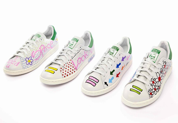 Adidas Stan Smith Pharrell Hand Painted Charity