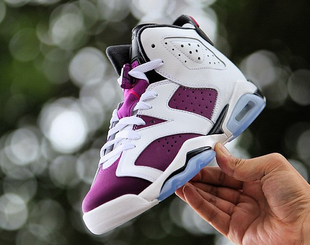 Air Jordan 6 Gs White Bright Grape Red Release Date 01