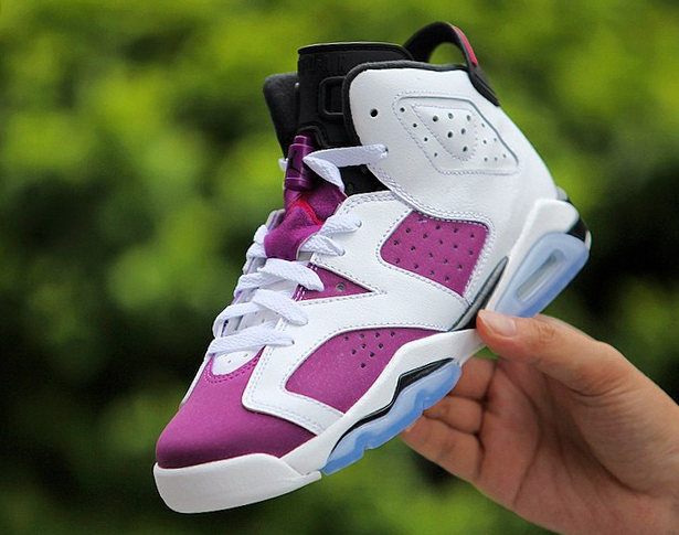 Air Jordan 6 Gs White Bright Grape Red Release Date 02