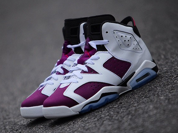 Air Jordan 6 Gs White Bright Grape Red Release Date 04