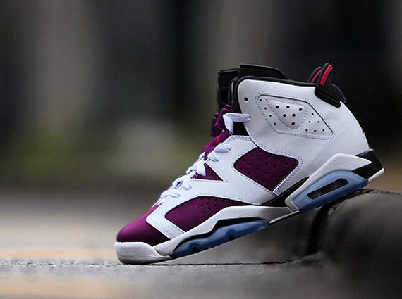 Air Jordan 6 Gs White Bright Grape Red Release Date 05