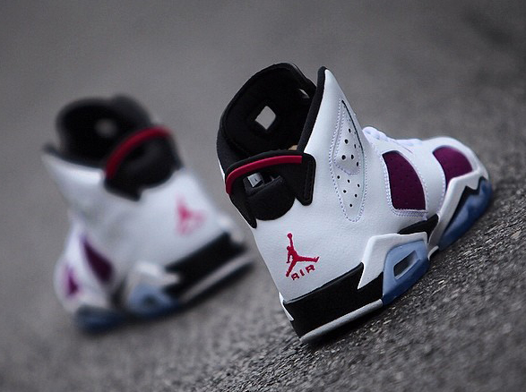 Air Jordan 6 Gs White Bright Grape Red Release Date 07