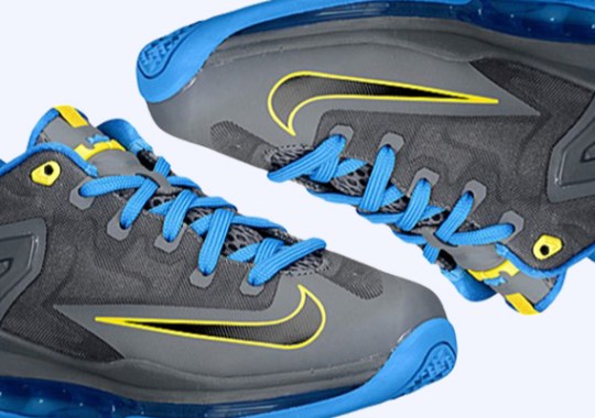 Nike LeBron 11 Low GS – Dark Grey – Black – Photo Blue – Tour Yellow