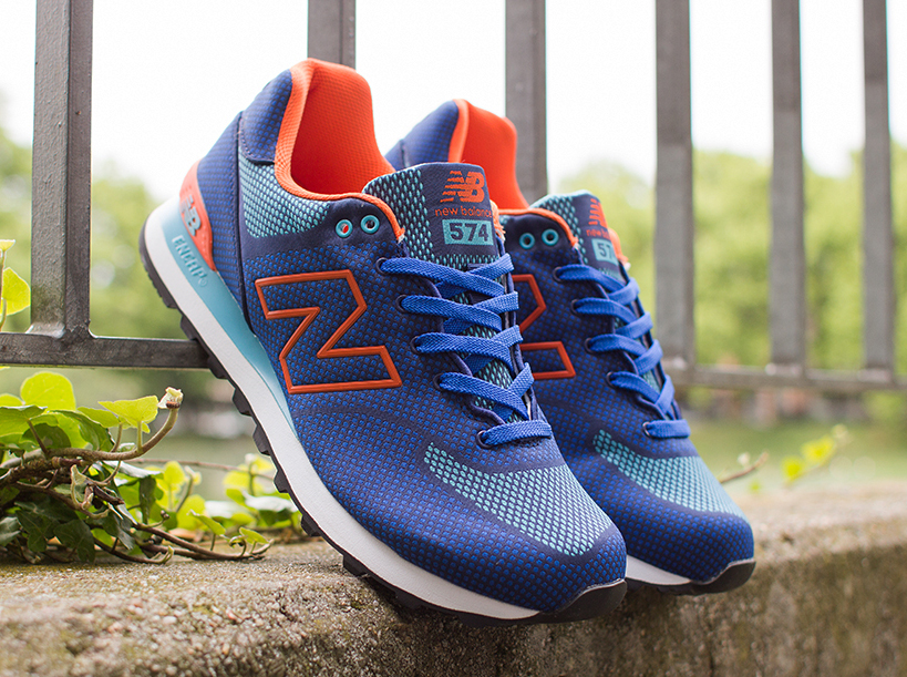 New Balance 574 "Woven" - Blue - Orange