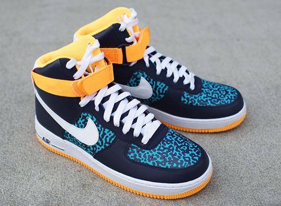 Nike Air Force 1 High Obsidian White Turbo Green Yellow 3