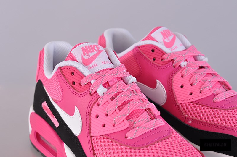 Nike Air Max 90 Gs Vivid Pink White Glow Black 06