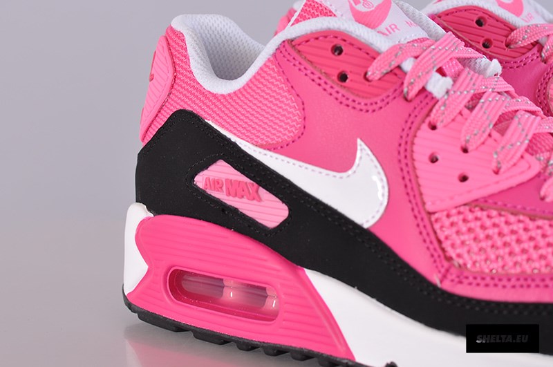 Nike Air Max 90 Gs Vivid Pink White Glow Black 07