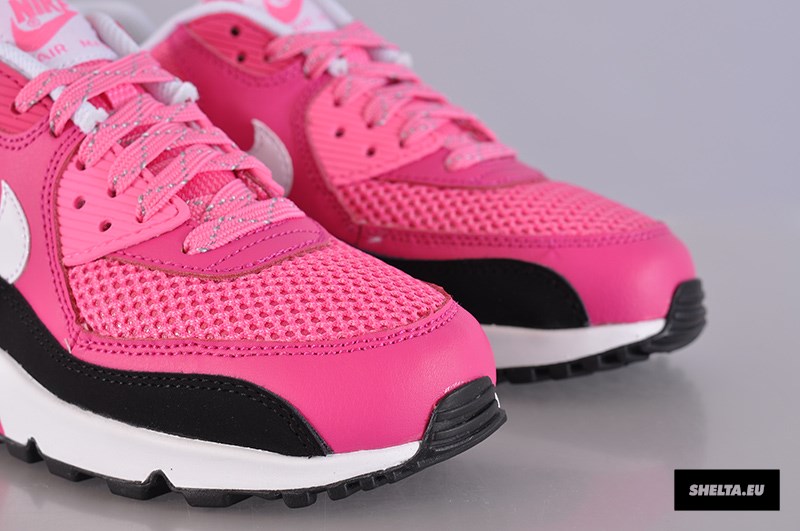 Nike Air Max 90 Gs Vivid Pink White Glow Black 08