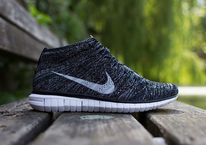 Nike Free Flyknit Chukka – Black – Pure Platinum – Dark Grey