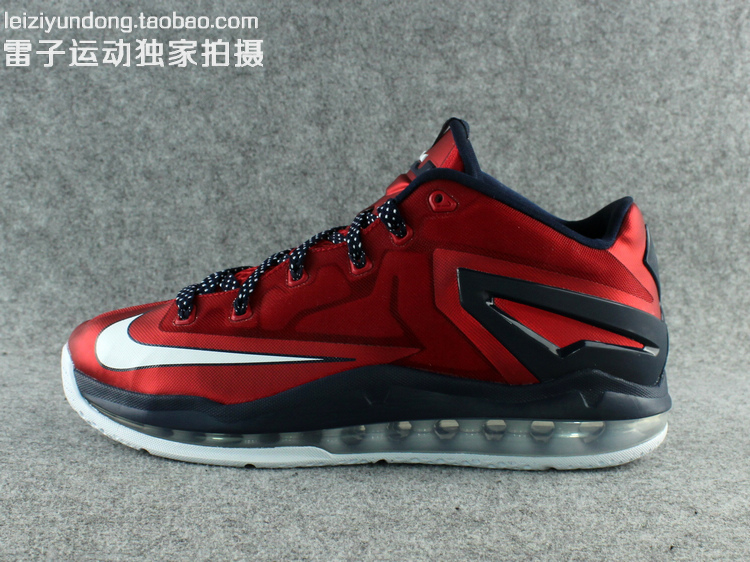 Nike Lebron 11 Low University Red Obsidian White 11