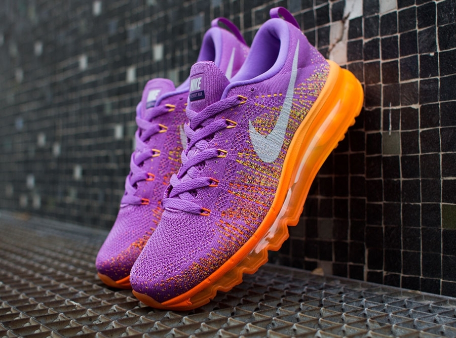 Nike Women's Flyknit Max - Atomic Purple - White - Total Orange