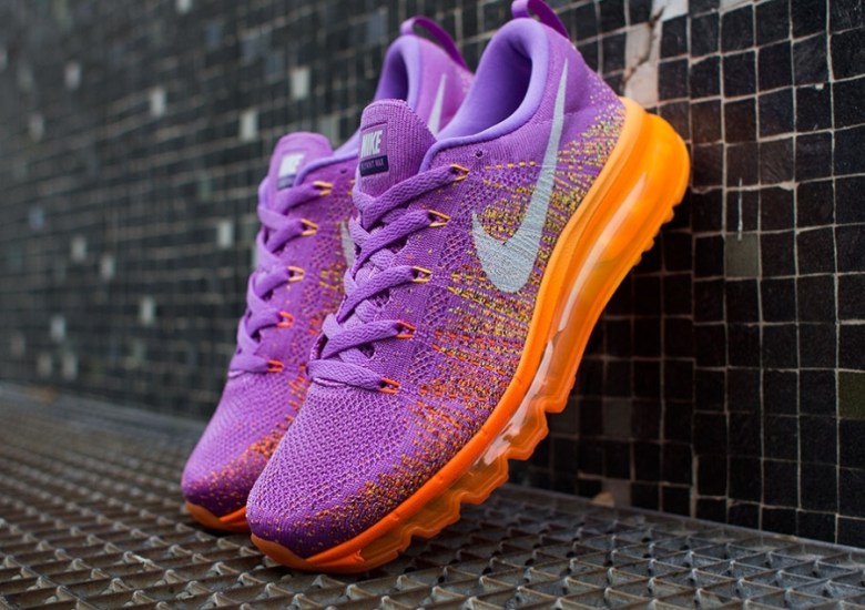 Nike Women’s Flyknit Max – Atomic Purple – White – Total Orange