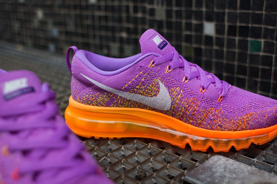 Nike Womens Flyknit Max Atomic Purple Total Orange 03