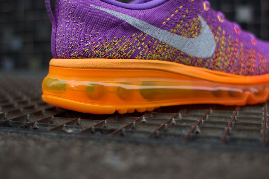 Nike Womens Flyknit Max Atomic Purple Total Orange 06